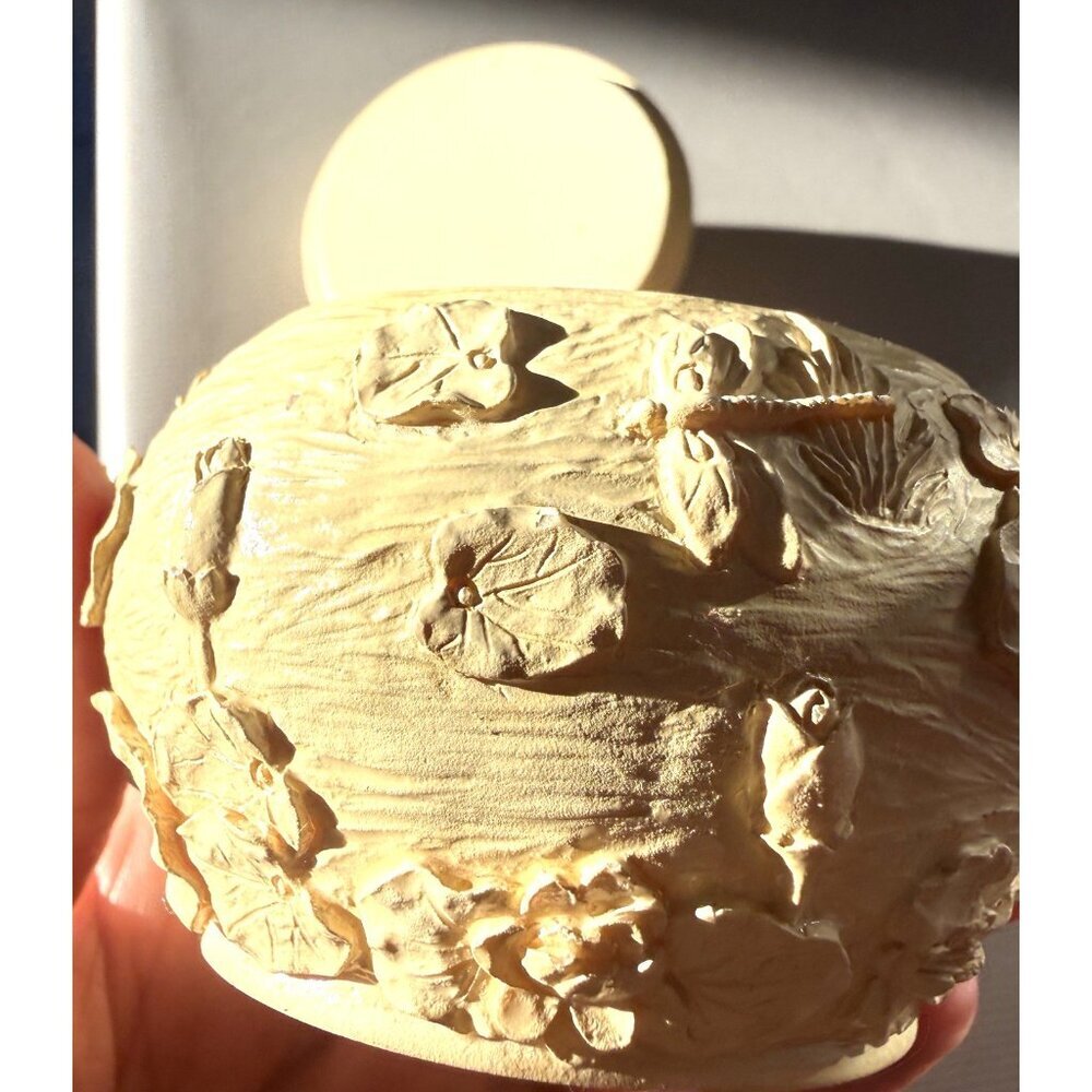 Angel Star Ivory Angels Trinket Box Round Lid Vintage Angels Jewelry - Picture 3 of 8